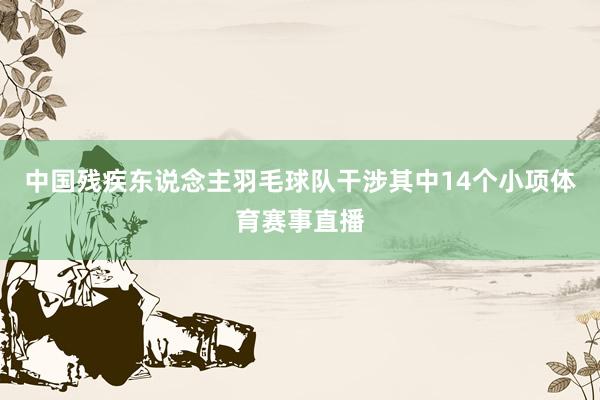 中国残疾东说念主羽毛球队干涉其中14个小项体育赛事直播