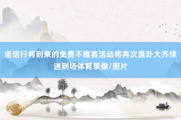 坚信行将到来的免费不雅赛活动将再次蛊卦大齐球迷到场体育录像/图片