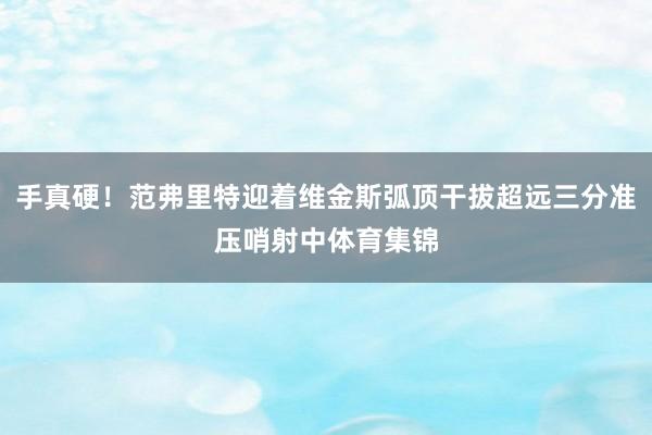 手真硬！范弗里特迎着维金斯弧顶干拔超远三分准压哨射中体育集锦