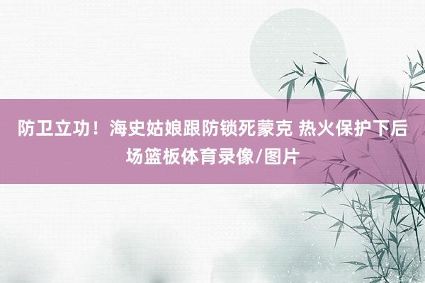 防卫立功！海史姑娘跟防锁死蒙克 热火保护下后场篮板体育录像/图片