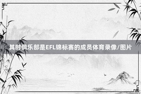 其时俱乐部是EFL锦标赛的成员体育录像/图片